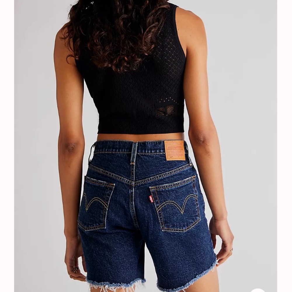 Levi’s 501 Button Fly Dark Wash Denim Short